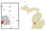 Kent County Michigan Incorporated and Unincorporated areas Grandville Highlighted